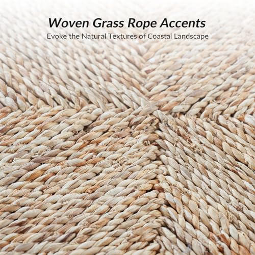 HULALA HOME Rattan Nightstand with Two Open Shelves, Seagrass Side Table Coastal Style, End Tables Natural - Image 7