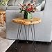 NXN-HOME Natural Edge Side Table, Live Edge End Table with 3 Hairpin Legs, Nightstand Plant Stand for Bedroom and Living Room(15.5