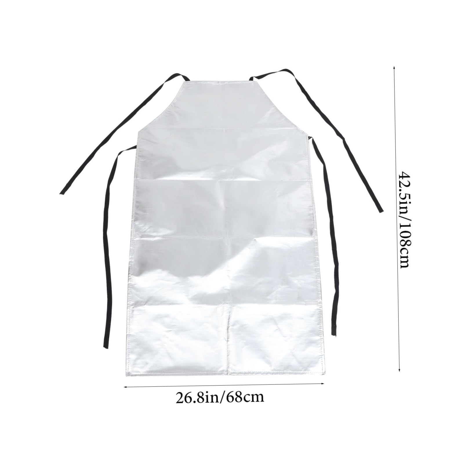 SEWACC Hitzebeständige Alufolien Schürze mit Thermoisolierung Ölresistent und Verbrühung Verstellbare Unisex Schutzkleidung für Schweißen Schmieden und Küche Silberfarben Zufällige Farbe