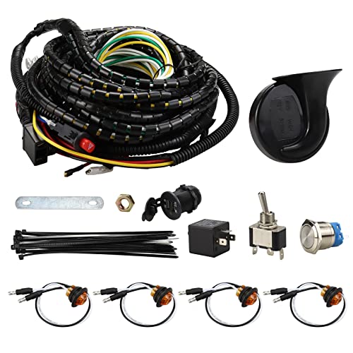 Universal Atv/Utv Turn Signal Kit, Led Street Legal Kit With Horn, E-Stop Switch And Usb Charge, Compatible With Honda Pioneer 1000, Kawasaki, Polaris Rzr, Can-Am #TOP1