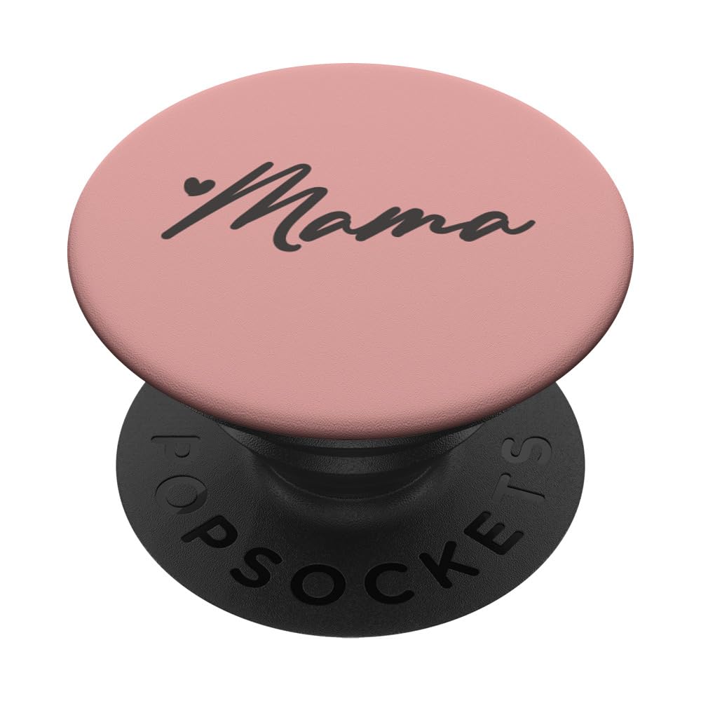 Gray Rose Heart Mama PopSockets Adhesive PopGrip