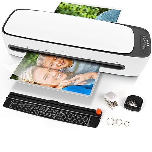 A3 Laminator for A3 A4 A5 A6 Desktop Thermal Laminator with Paper Trimmer and Corner Rounder, Quick Warm-Up, Home Office School Use, Australian Electrical Specifications