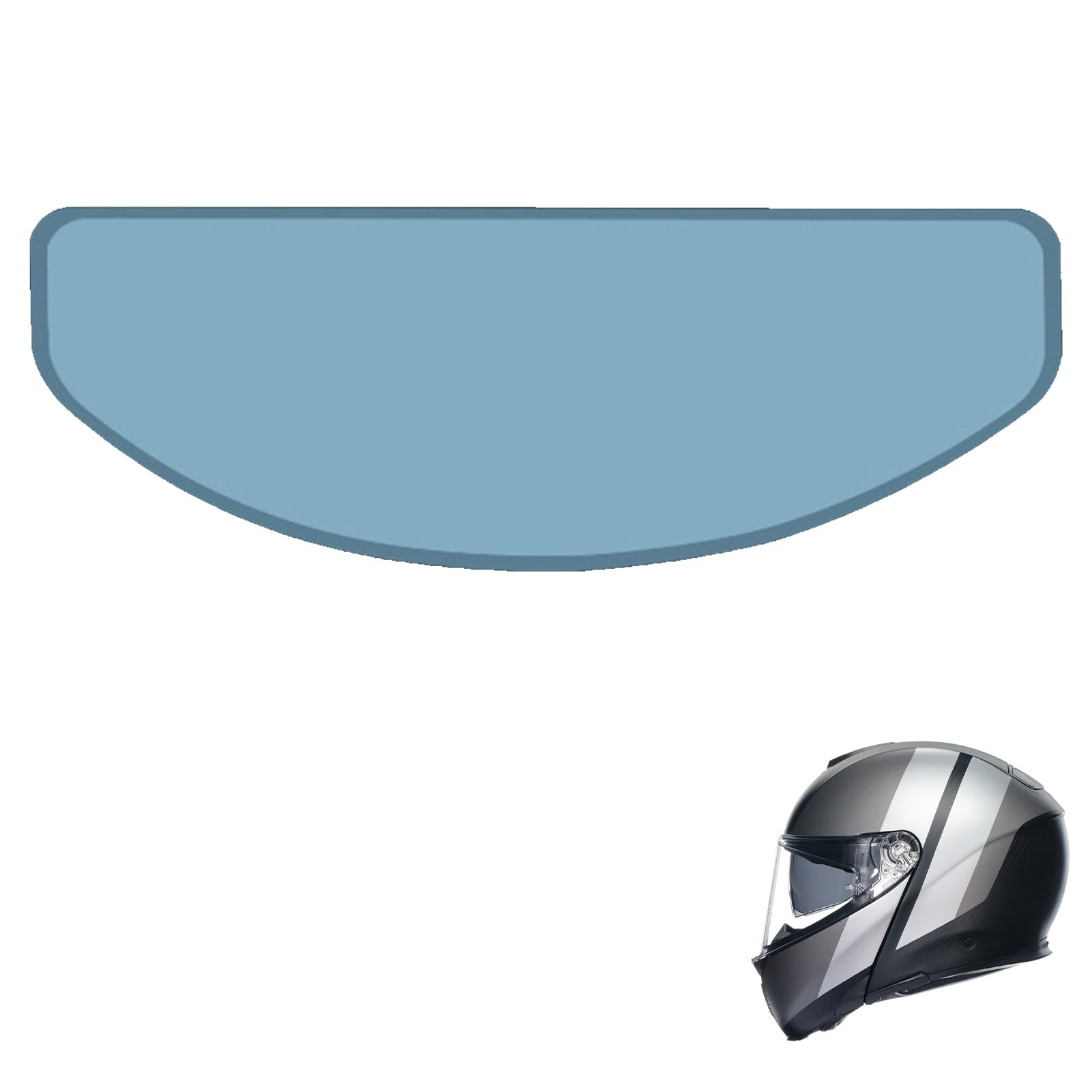 Visiera Anti-appannamento Pellicola Anti-Appannamento Per Casco Moto - Universale, 2 Pezzi, Per Visiera Pellicola Visiera Casco Moto Universale Trasparente - Foto 5