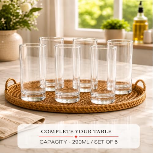 Image of CELLO San Oasis Rocks Glass Set of 6 Pcs 290ml Transparent | Freezer & Fridge Safe Leadfree Dishwasher Safe Toughened Crystal Clear Glasses Set For Drinking Water Juice Milk Cocktail Mocktail Coldrink