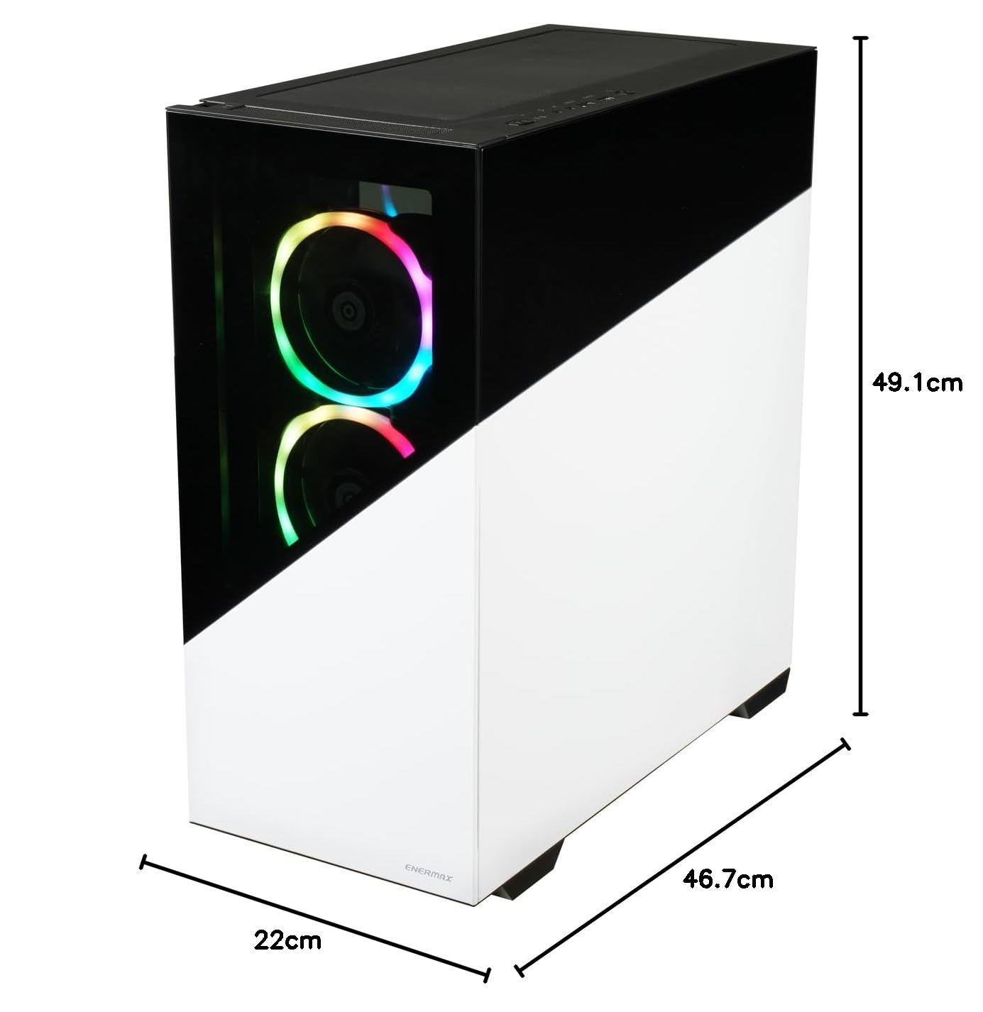 Enermax EnermaxK8 ARGB Midi Tower Case per PC da gioco Snow White & CYBERBRON III 750 Watt 80 Plus Bronze Alimentatore di rete e raffreddamento ad acqua LIQMAXFLO SR 240 Bundle; K8WW-750N-240SF