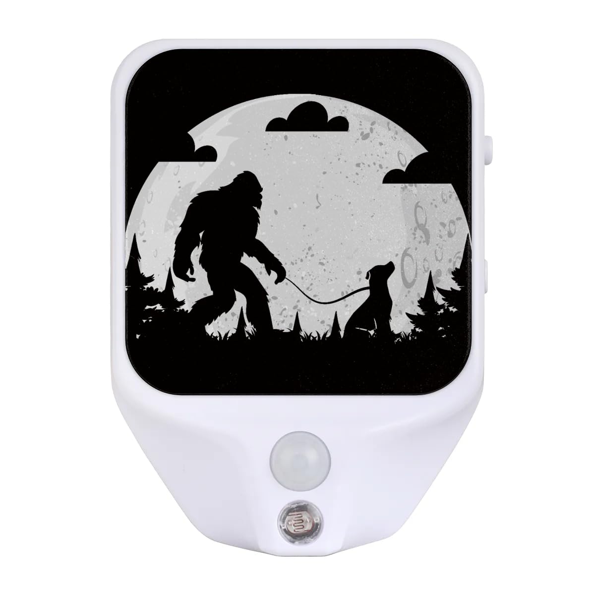 LLCXCSI Bigfoot Plug-in Led Night Light with Auto Dusk to Dawn Sensor for Room Decor, Sasquatch Adjustable Brightness Warm White Lights for Hallway,