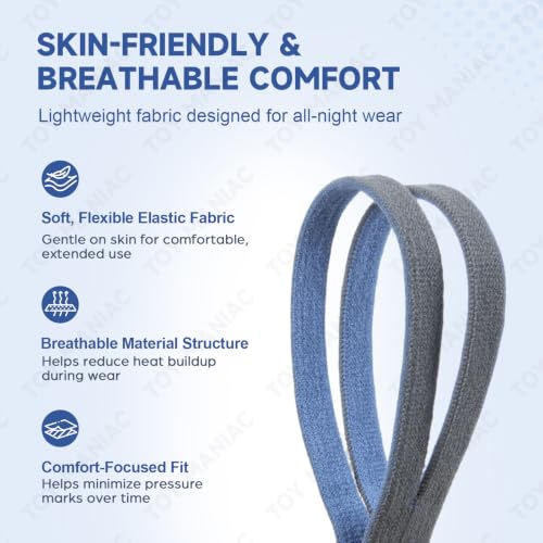 Image of 3-Pack Replacement Headgear Compatible with AirFit P10 & N30, Adjustable Headgear Strap, Soft Elastic Material & Quick-Fit Design