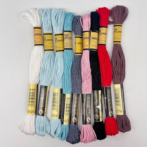 Image of Howie's Needlepoint Needlepoint Kits, 18CT Printed Embroidery Pattern Starter Kits, Stamped Patterns Canvas Kits(Gnome with Blue Striped Nightcap,4x4inch)