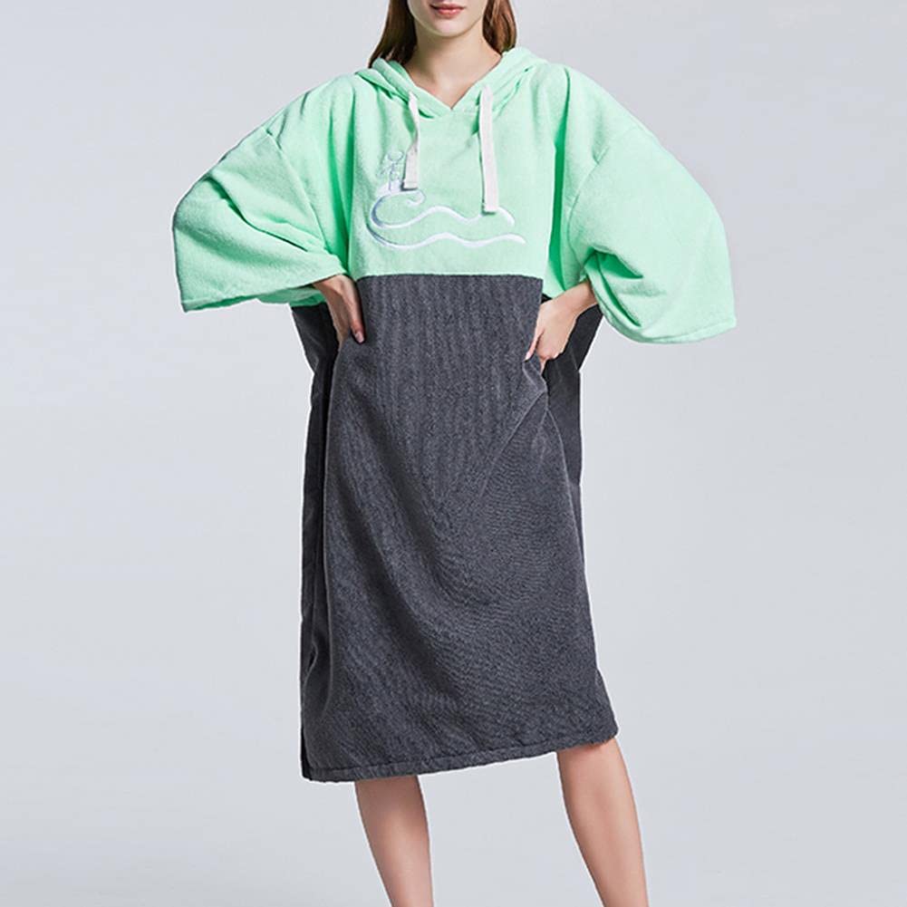 Accappatoio Unisex Terry Poncho Accappatoio Asciugamano Asciugamano Asciugamano Mano Asciugamano Beach Wetsuit Bath Robe Poncho Cappa Asciugamani per Immersioni in Kayak