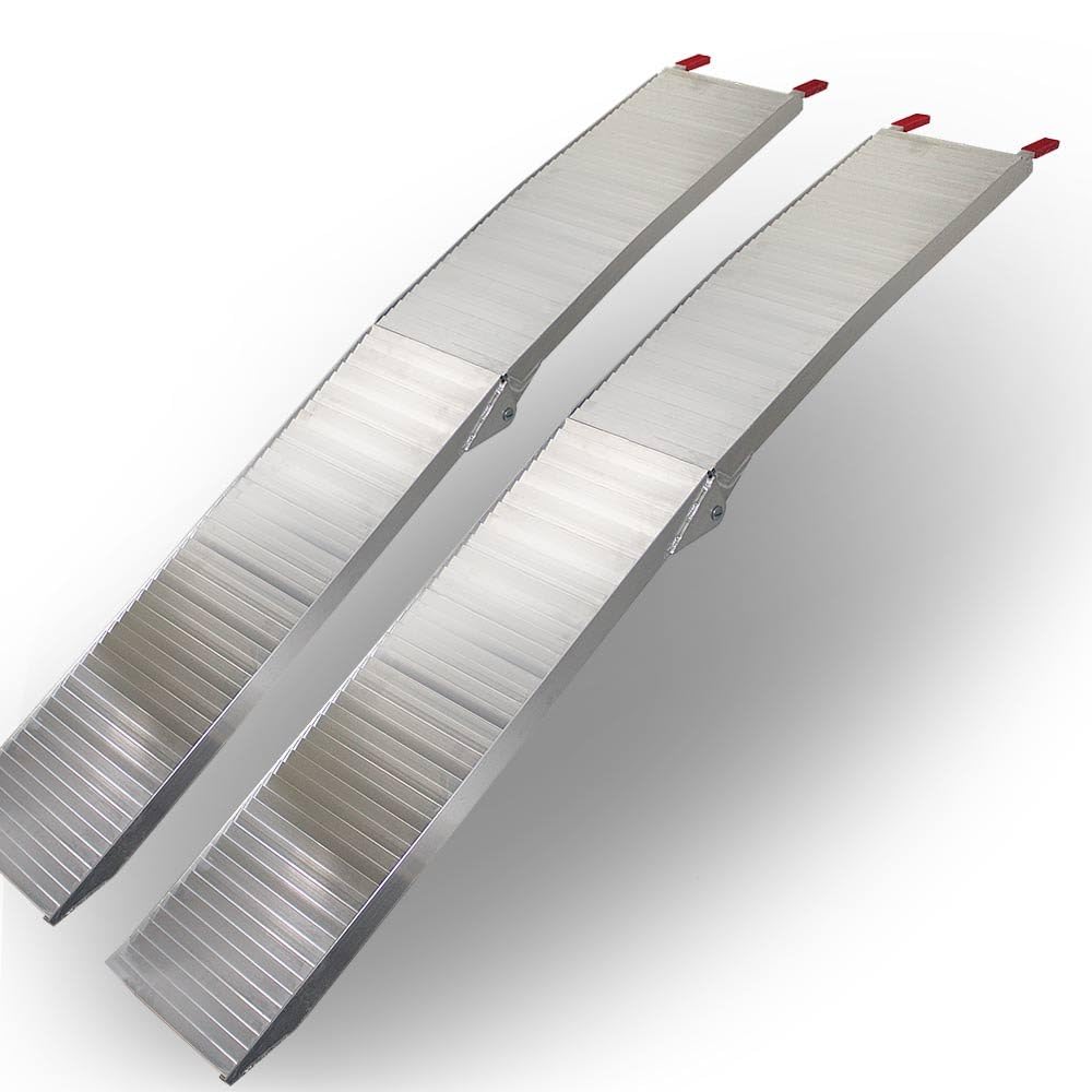 BITUXX® 2X Auffahrrampe Verladerampe Motorradrampe Klappbar Alu Rampe bis 340Kg Traglast Geschlossen
