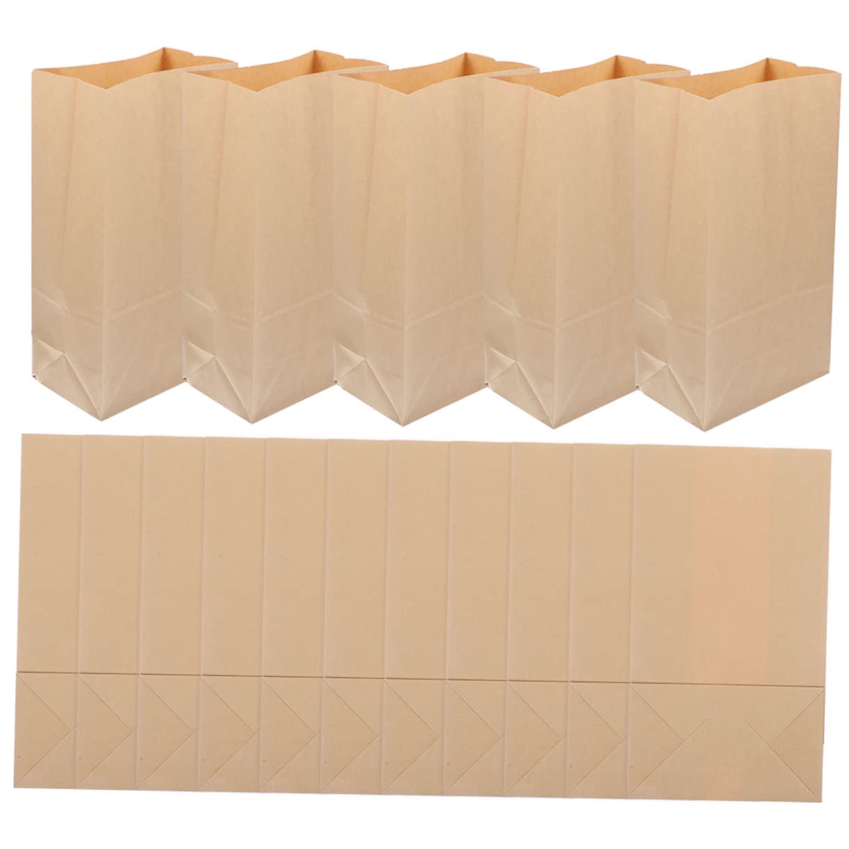 FOMIYES 40pezzi Sachet Di Carta Kraft Antiolio Per Frutta e Verdura Sacchetti Per Spesa Per Conservazione Di Alimenti e Articoli Vari Resistenti e Impermeabili All Olio