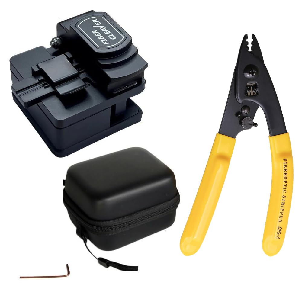 Afflatus Optical Fiber Cleaver Stripping Cutter Tool Cleaves with 48000 Fiber Cleaver, Fiber Cleaver Cutter, Fiber Stripper Wire Cutter Wire Stripper and Cutter Optical Fiber Cleaver Fiber Cutter Tool (B0D91TSJGM) Amazon Price History, Amazon Price Tracker