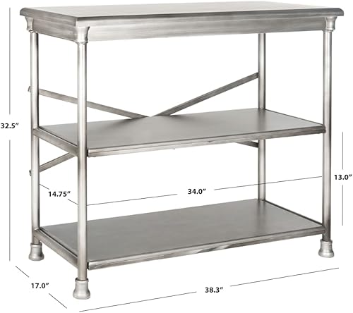 Miniatura 3 de Safavieh American Homes Collection Jamison - Estantería mediana color plateado oscuro