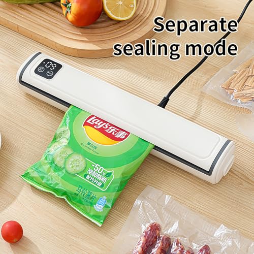 Vacuum Sealer Machine – Compact Size, Quick Sealing Cycle (10‑20s), Dry & Moist Food Modes, Includes Cutter and 10 Sealer Bags - image 4