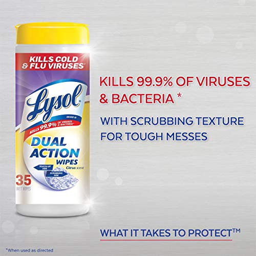 Dual Action Disinfecting Wipes by Lysol – 1 Count (Pack of 75), Pack of 4, Model PPAX1417125
