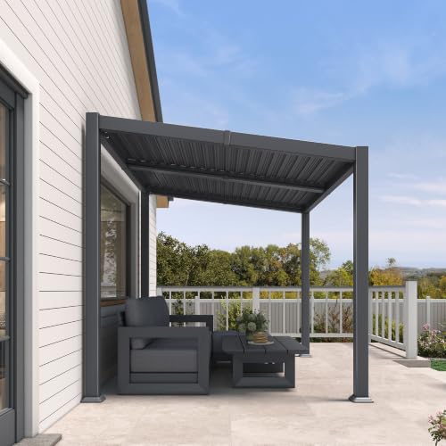 PURPLE LEAF 8' x 10' Wall Mounted Pergola