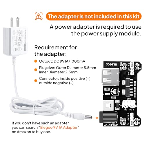 ELEGOO Upgraded Electronics Fun Kit w/Power Supply Compatible with Arduino - Image 4