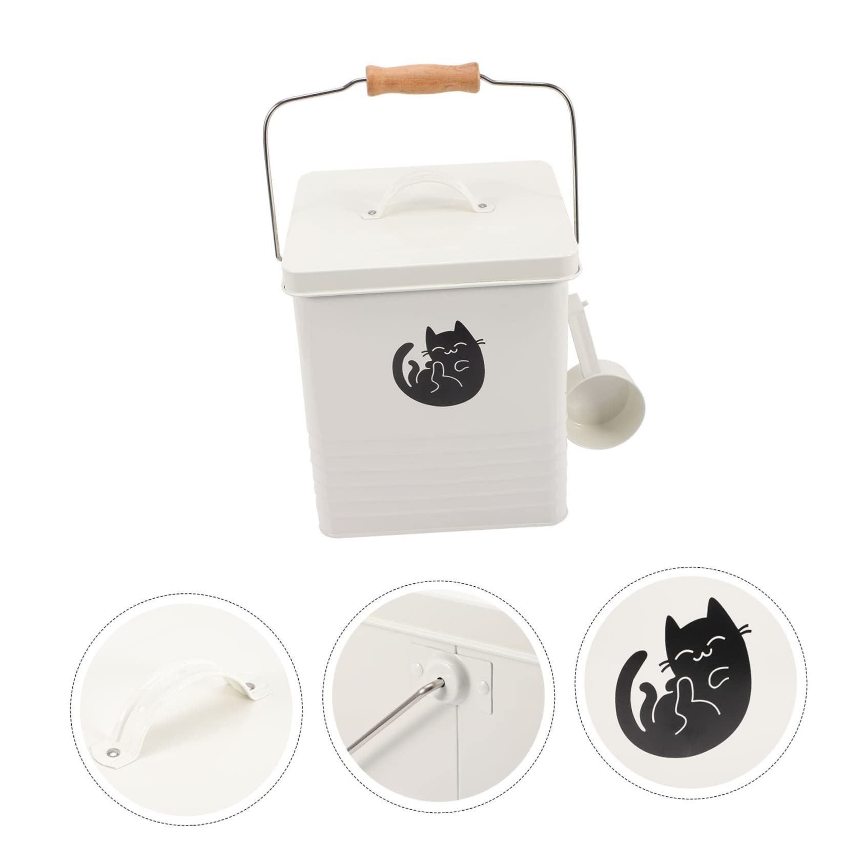Didiseaon Secchiello Per Cibo Per Gatti Contenitore Per Snack Per Cani Comodo Accessorio Per Cibo Per Gatti Design Leggero e Arrotondato Mantiene Asciutto e Difende Dai Avari