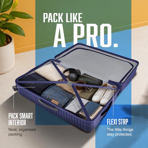Image of American Tourister Liftoff+|Large Size Check-in Spinner Trolley Bag (79 cm) for Travel|360 8 Wheel Travel Luggage|Hard Case Polypropylene (PP) Suitcase|Mounted TSA Lock|Midnight Blue