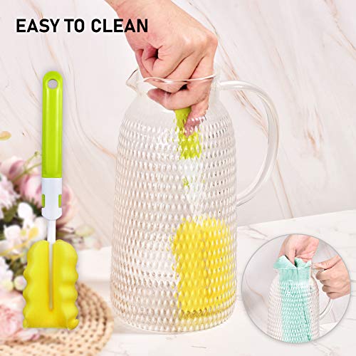 Foto von Glaskaraffe, Aofmee Wasserkaraffe 2.4 Liter, Glaskaraffe mit Deckel, Wasserkrug, Karaffe Glas mit Deckel, Wasserkaraffe Glas, Glaskanne, Tee Karaffe, Sangria Karaffe für hausgemachten Eistee und Saft