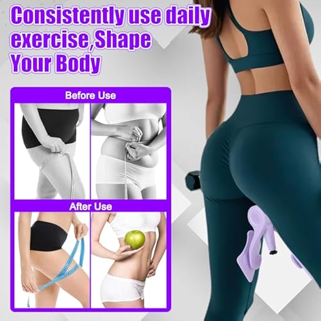 Thigh Exerciser, Hip and Inner Thigh Exerciser with Counter, Enhanced Hip and Pelvic Floor Muscle Trainer for Women Home Gym.