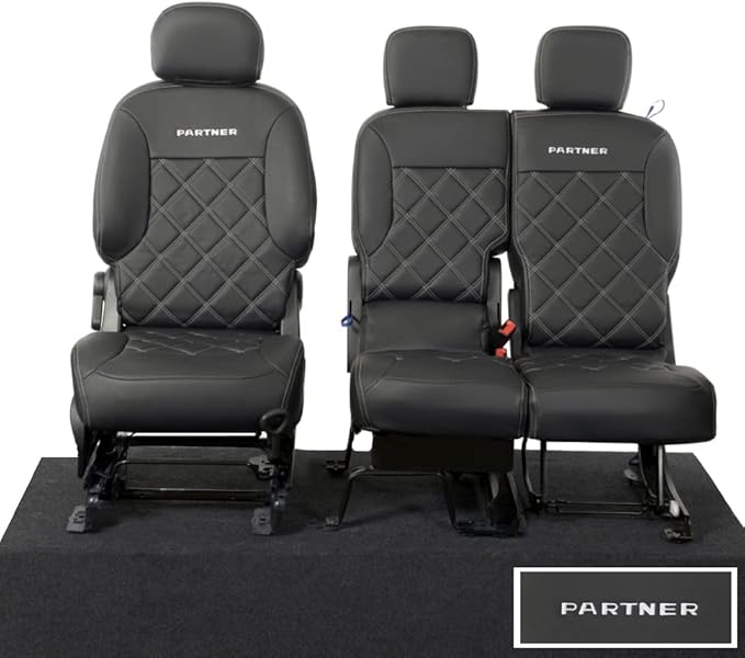 UK Custom Covers SC756B Tailored Leatherette Front Seat Covers (Single