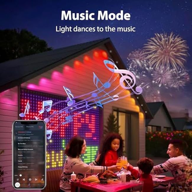 Permanent Outdoor Lights for House, RGBIC LED Lights for Daily and Accent Lighting, Smart RGB Eaves Lights 30leds, IP67 Waterproof for Outdoor DIY Decor, Holiday Decorations, Party, App/Remote Control