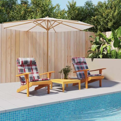 Solivagant Coussins de Chaise 2 pcs Vichy Rouge 58 x 77 x 4,5 cm,(3 KG)