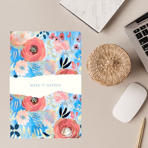 Image of LAURET BLANC Ruled Notebook - A5 Size, 144 Ruled Pages, 90 GSM, Paperback (Make It Happen.)