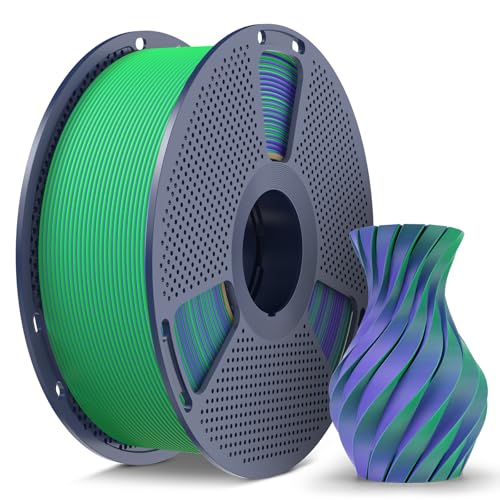 SUNLU Dual Color PLA Matte Filament 1.75mm, 1kg(2.2lbs) Color Change 3D Printer Filament, Green Purple