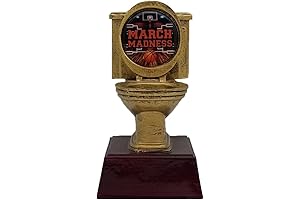 6" Gold Toilet Bowl Trophy - Last Place Loser Award (Engravable)