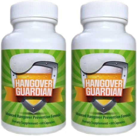 Hangover Guardian: Advanced Hangover Pills w/Activated Charcoal, Cysteine, COQ10, & B Complex Vitamin Formula