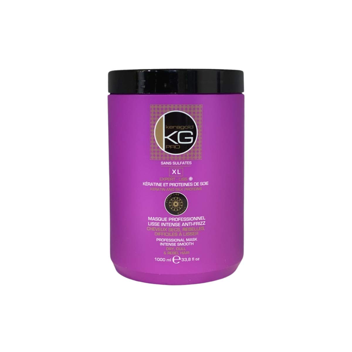 KERAGOLD XL SMOOTHING MASK - Professional Care - Moisturising & Repair - ML, No color, 1 l (Pack of 1)