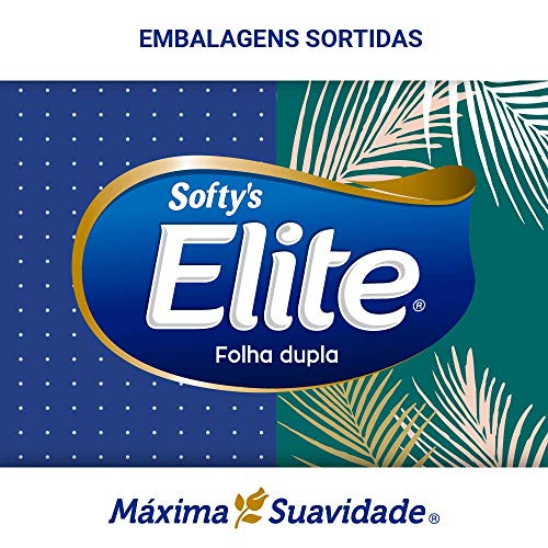 Lenços de Papel Elite Softys Folha Dupla, branco, 150 unidades de 21x22,5 cm