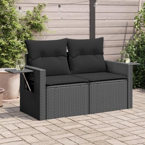 Festnight Gartensofa mit Stauraum Rattan Sofa 2 Sitzer Lounge...