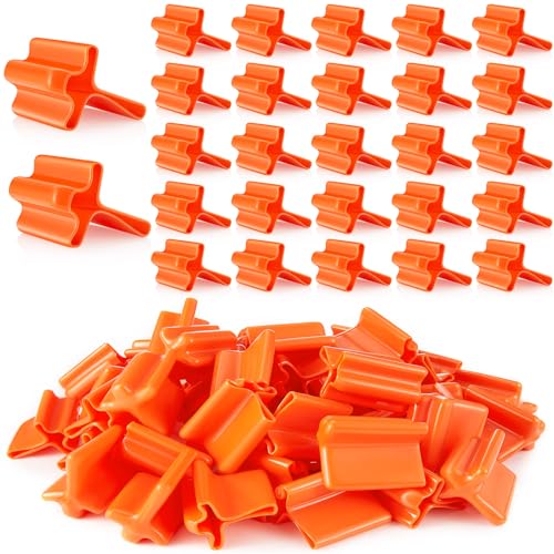 Juexica 50 Pcs Safe T Post Cap T Post Vinyl Safety Cap T Post Topper (Orange)