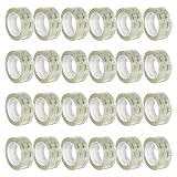 ZLY 24 Rolls Transparent Tape Refills, 0.7 x 1000 Inches Clear Tape, Glossy Tape Rolls for Office, H