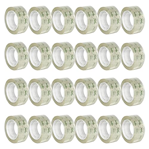 Zly 24 Rolls Transparent Tape Refills, 0.7 X 1000 Inches Clear Tape, Glossy Tape Rolls For Office, Home, School #TOP29