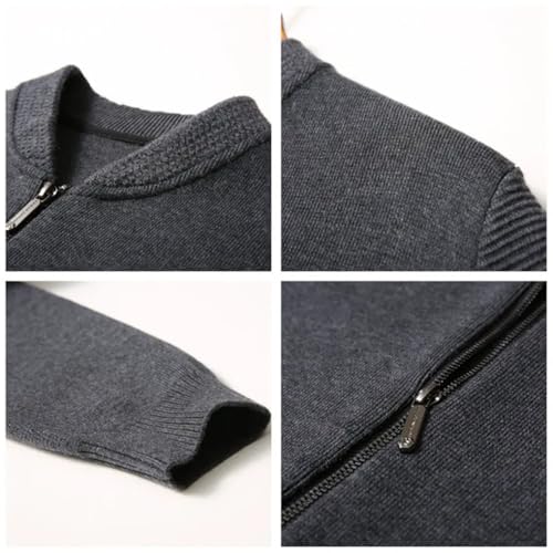 Men Casual Sweater Men Wool Cardigan Sweater Men Fall Winter Thick Warm Zipper Sweater3