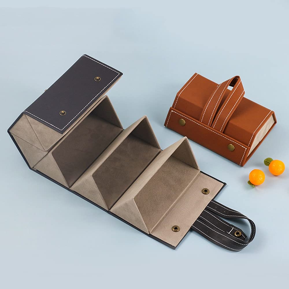 Almacenaje de JoyasEstuche de Gafas de Sol de Viaje con múltiples Ranuras, Organizador de Gafas portátil para exhibición de Almacenamiento, Caja de Almacenamiento de Gafas de joyería, Regalo