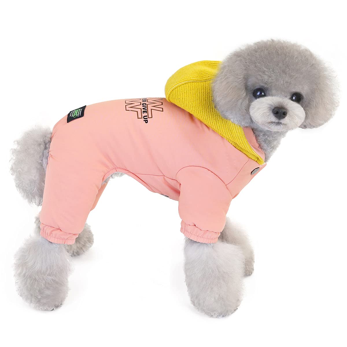 Izefia Hondenjas winddichte jas koud weer jas 4 benen warme hond jumpsuit winter dikke kleding sneeuwbestendige jas katoenen hondenjas voor kleine hond middelgrote kat zilver XL Izefia Hondenjas winddichte jas koud weer jas 4 benen warme hond jumpsuit winter dikke kleding sneeuwbestendige jas katoenen hondenjas voor kleine hond middelgrote kat zilver XL