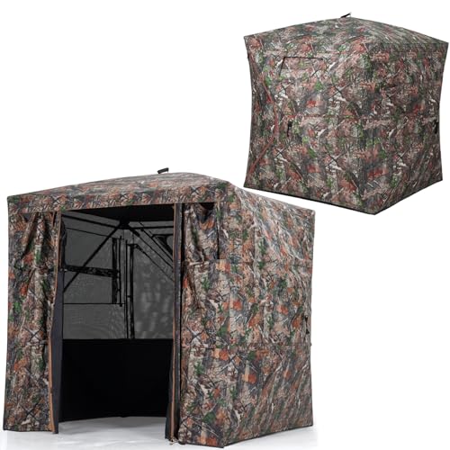 2-3 Person Hunting Blind + 3-4 Person Large Hunting Blind with Full Open Door