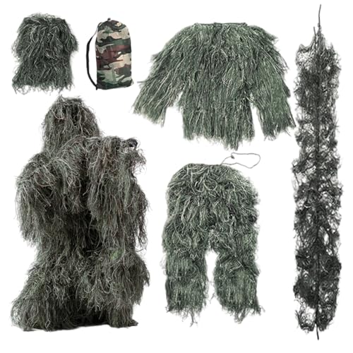 Costume de ghillie léger 5 pièces contre détection visuelle