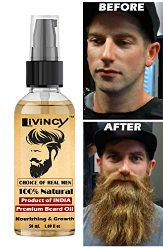 Image of Natural Beard Hair Growth Oil For Men, Nourishes & Strengthens Uneven Patchy Beard (30 ml) Pack Of 1
