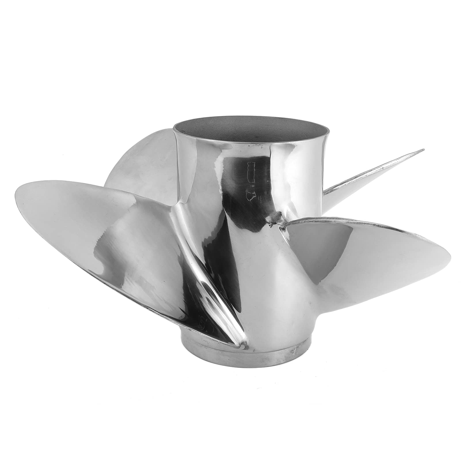 Elica Fuoribordo a 4 Pale 13 x 19 LH, 15 Denti, Elica Marina in Acciaio Inox per Motori Tohatsu 60-140 CV
