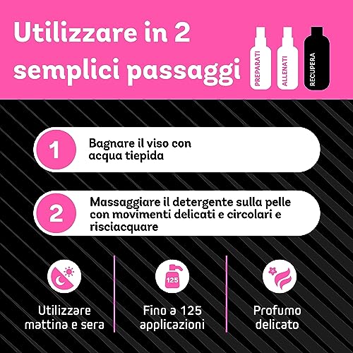 Zumba Gel Detergente Viso Pelle Grassa - Detergente Viso Delicato, Azione Purificante e Idratante - Gel Viso Detergente con Acido Salicilico e Niacinamide - Detergente Viso Pelle Sensibile, 250 ml