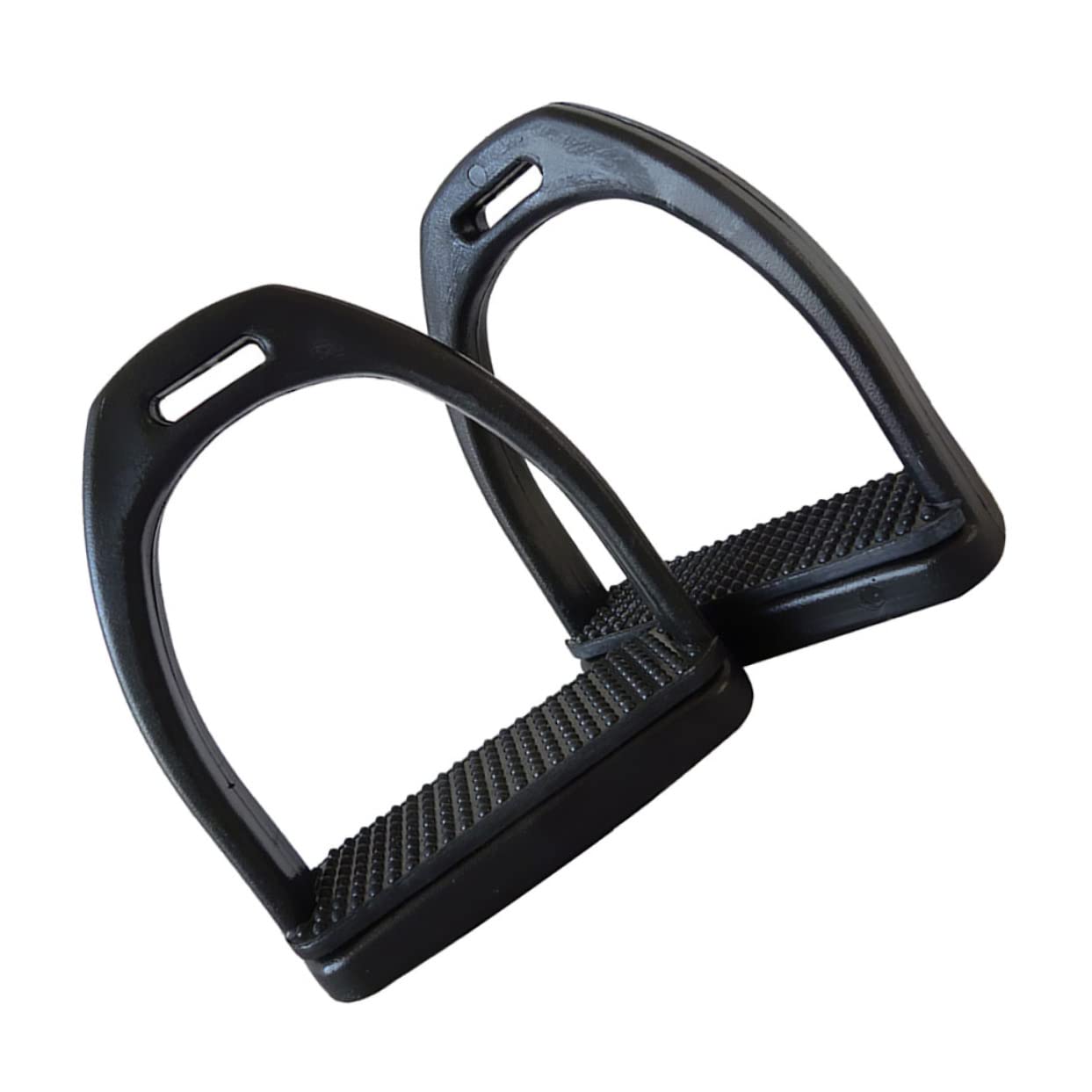 KOMBIUDA Horse Stirrups English Navy Saddle Pads Protective Non-Skid Safety Stirrups