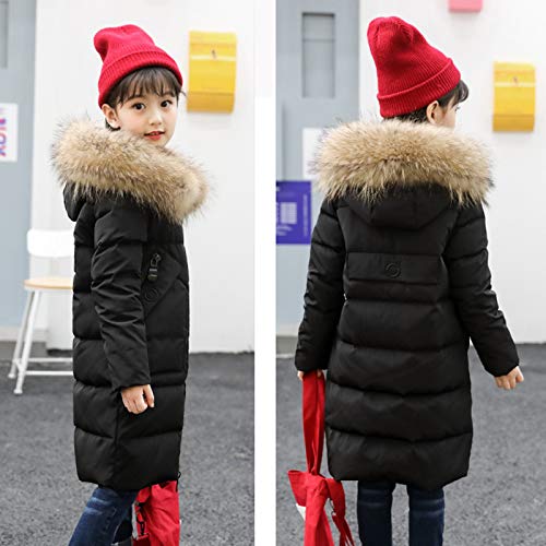Girls Long Hooded Puffer Jacket Kids Winter Thicken Padded Down Coat Zip Up Fleece Fall Winter Jackets Outerwear Clothes3