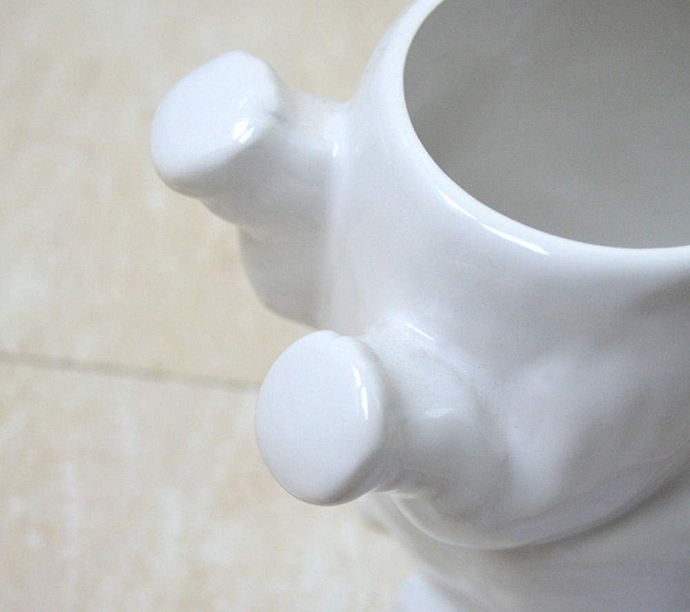 Set di scopini per WC da bagno in ceramica con elefante