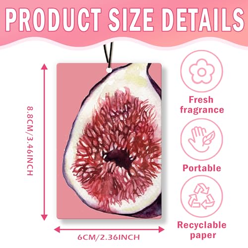 Image of Trendy Retro Beach Seashell Car Air Freshener 4Pcs, Coastal Ocean Air Freshener for Car Interior Closet Drawer Books, Preppy Beach Seashell Fig Car Mirror Decor Hanging